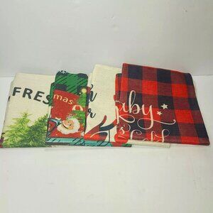 Set Of 4 Decorative Christmas Pillow Covers 16X16